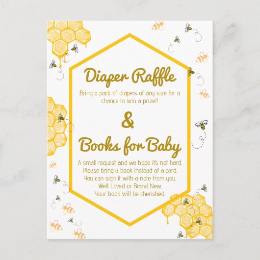 Sweet as Can bee Diaper Raffle & Books 4 Baby Postkarte (Vorderseite)