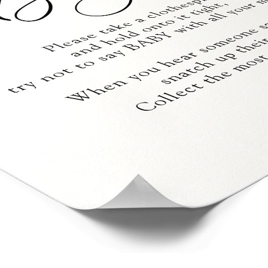 Sweet as Can bee Eucalyptus Sage kein Baby Poster (Ecke)