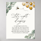 Sweet as Can bee Eucalyptus Spate Night Diapers Poster (Vorne)