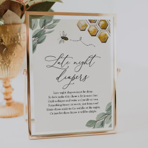 Sweet as Can bee Eucalyptus Spate Night Diapers Poster