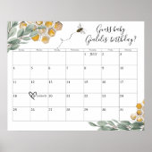 Sweet as can Bee Eukalyptus Shower Due Date Rating Poster (Vorne)