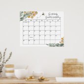 Sweet as can Bee Eukalyptus Shower Due Date Rating Poster (Küche)