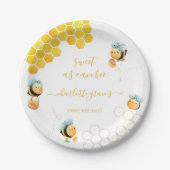 Sweet as can bee First Baby's Birthday Pappteller (Vorderseite)