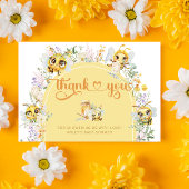 Sweet as can bee Floral Baby Dusche Danke Karte