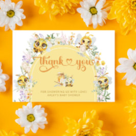 Sweet as can bee Floral Baby Dusche Danke Karte
