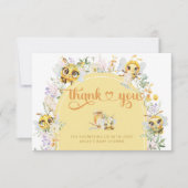 Sweet as can bee Floral Baby Dusche Danke Karte (Vorderseite)