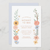 Sweet as can Bee Floral Baby Shower Einladung (Vorne/Hinten)