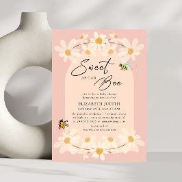 Sweet as can Bee Floral Daisy Baby Shower Einladung
