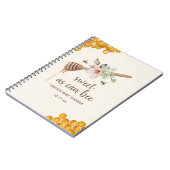 Sweet as Can bee Floral Honey Baby Shower Gast Notizblock (Linke Seite)