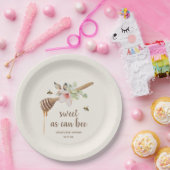 Sweet as Can bee Floral Honey Wand Babydusche Pappteller (Party)
