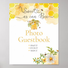Sweet as Can Bee Foto Baby Shower Gästebuch