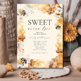Sweet as can bee gender neutrale Baby Dusche Einladung
