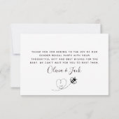 Sweet as Can Bee Gender Reveal Party Dankeskarte (Rückseite)