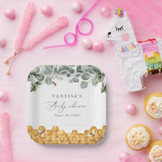 Sweet as Can bee Greenerity Baby Dusche Pappteller (Party)