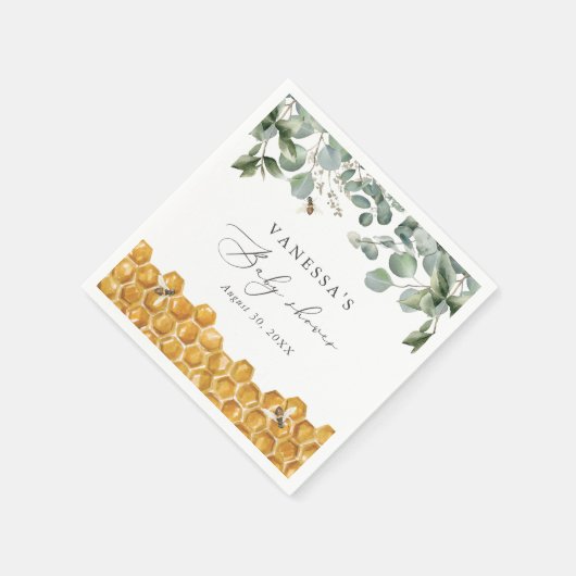 Sweet as Can bee Greenerity Baby Dusche Serviette (Ecke)