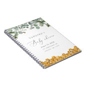 Sweet as Can Bee Greenery Baby Shower Gästebuch Notizblock (Rechte Seite)