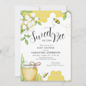 Sweet as can bee Honey Baby Dusche Einladung (Vorderseite)