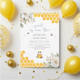 Sweet as can bee Honey Baby Dusche Einladung