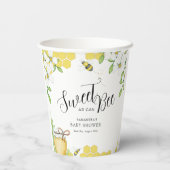 Sweet as can bee Honey Baby Dusche Pappbecher (Rückseite)