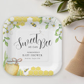 Sweet as can bee Honey Baby Dusche Pappteller