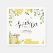 Sweet as can bee Honey Baby Shower Paper Napkin Serviette (Vorderseite)