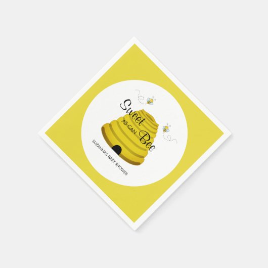 Sweet as can bee Honey Bee Hive Baby Shower Serviette (Ecke)