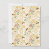 Sweet as can Bee Honeycomb Bee Custom Baby Shower Einladung (Rückseite)