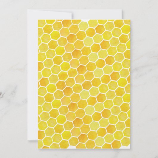 Sweet as Can Bee Honeycomb Floral Baby Shower Invi Einladung (Rückseite)