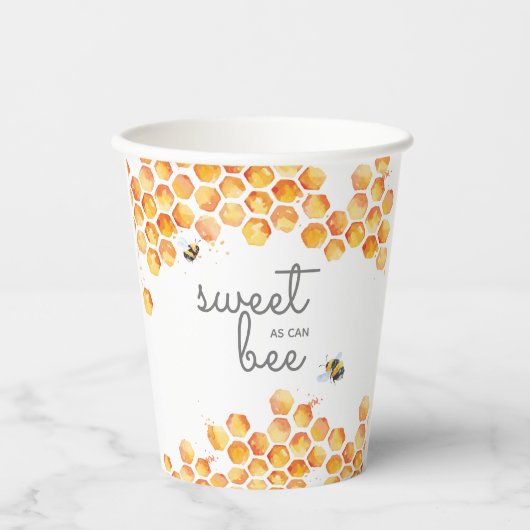 Sweet as Can Bee Hummelpapier Cups Pappbecher (Vorderseite)