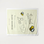 Sweet as can Bee Light Yellow Baby Shower Wandteppich (Vorderseite (Horizontal))