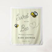 Sweet as can Bee Light Yellow Baby Shower Wandteppich (Vorderseite)