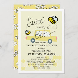 Sweet as can Bee Light Yellow Drive-by Baby Shower Einladung