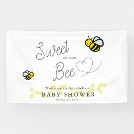 Sweet as can Bee Niedlich White Baby Shower Banner