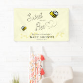 Sweet as can Bee Niedlich Yellow Baby Shower Banner (Insitu)