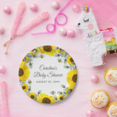 Sweet as can BEE Sunflowers Eucalyptus Baby Dusche Pappteller (Party)