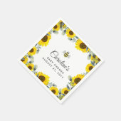 Sweet as can BEE Sunflowers Eucalyptus Baby Dusche Serviette (Ecke)