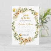 Sweet as can bee Watercolor Babydusche Einladung (Stehend Vorderseite)