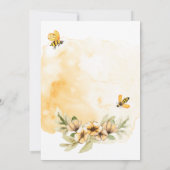 Sweet as can bee Watercolor Babydusche Einladung (Rückseite)