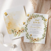 Sweet as can bee Watercolor Babydusche Einladung