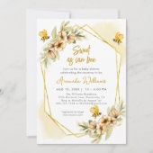 Sweet as can bee Watercolor Babydusche Einladung (Vorderseite)