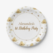 Sweet As Can Bee Wild One Birthday Pappteller (Vorderseite)