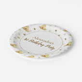 Sweet As Can Bee Wild One Birthday Pappteller (Schrägansicht)