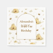 Sweet As Can Bee Wild One Birthday Serviette (Vorderseite)