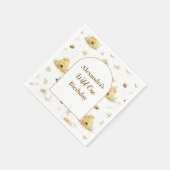 Sweet As Can Bee Wild One Birthday Serviette (Ecke)