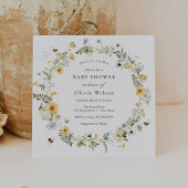 Sweet as can Bee Wildblume Baby Shower Einladung
