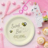 Sweet as can Bee Yellow Baby Shower Pappteller (Party)