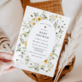 Sweet as Can Bee Yellow Flowers Baby Shower Einladung