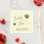 Sweet as can Beey Bee Yellow Baby Shower Serviette (Beispiel)