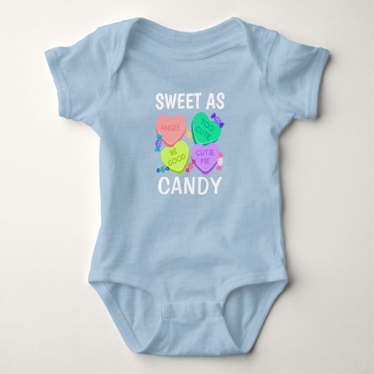 Sweet as Candy Valentine's Day Baby Bodysuit Baby Strampler (Vorderseite)
