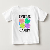 Sweet as Candy Valentine's Day Baby T - Shirt (Vorderseite)